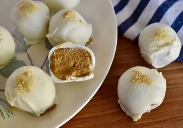 Rich, creamy, and coated in smooth white chocolate.