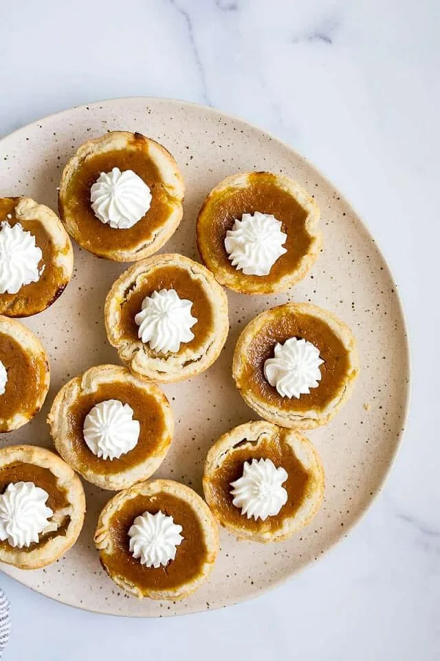 These bite-sized pumpkin pies are made for sharing.
