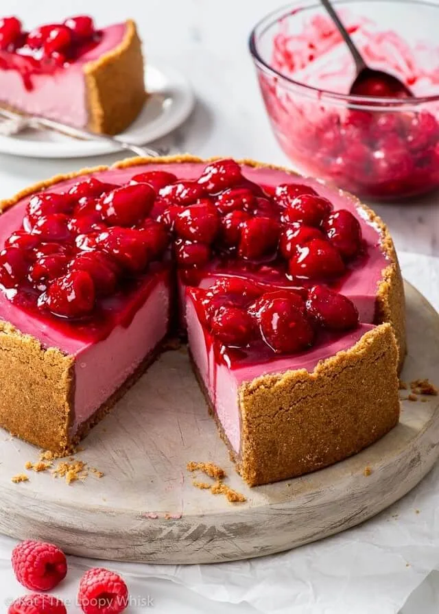 Baked Raspberry Cheesecake