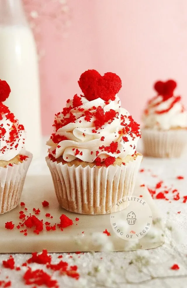 Vegan Hidden Heart Cupcakes
