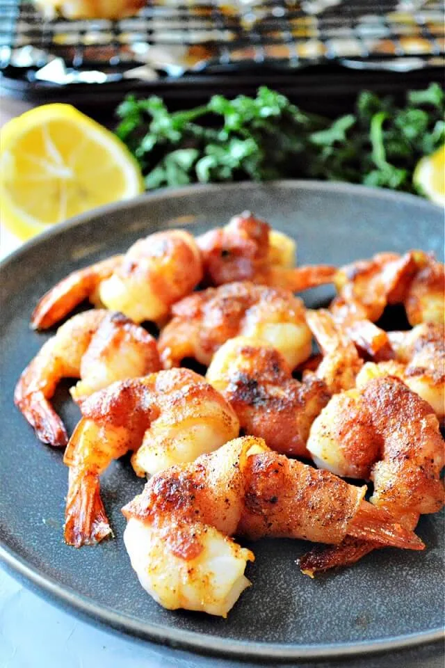 Keto Bacon Wrapped Shrimp