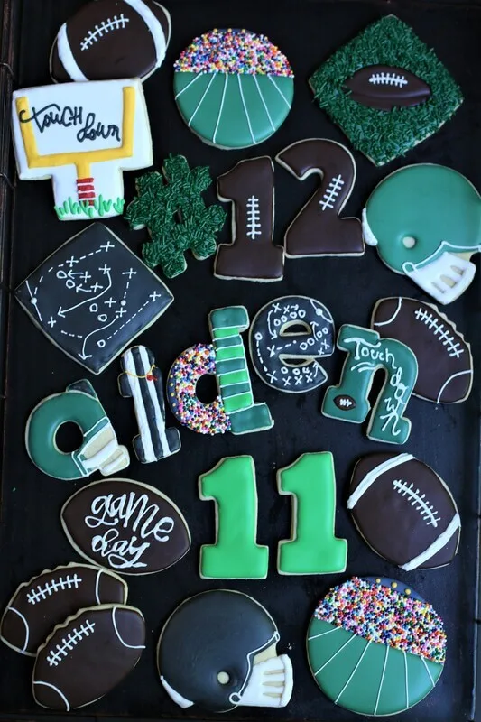 Football Sugar Cookies