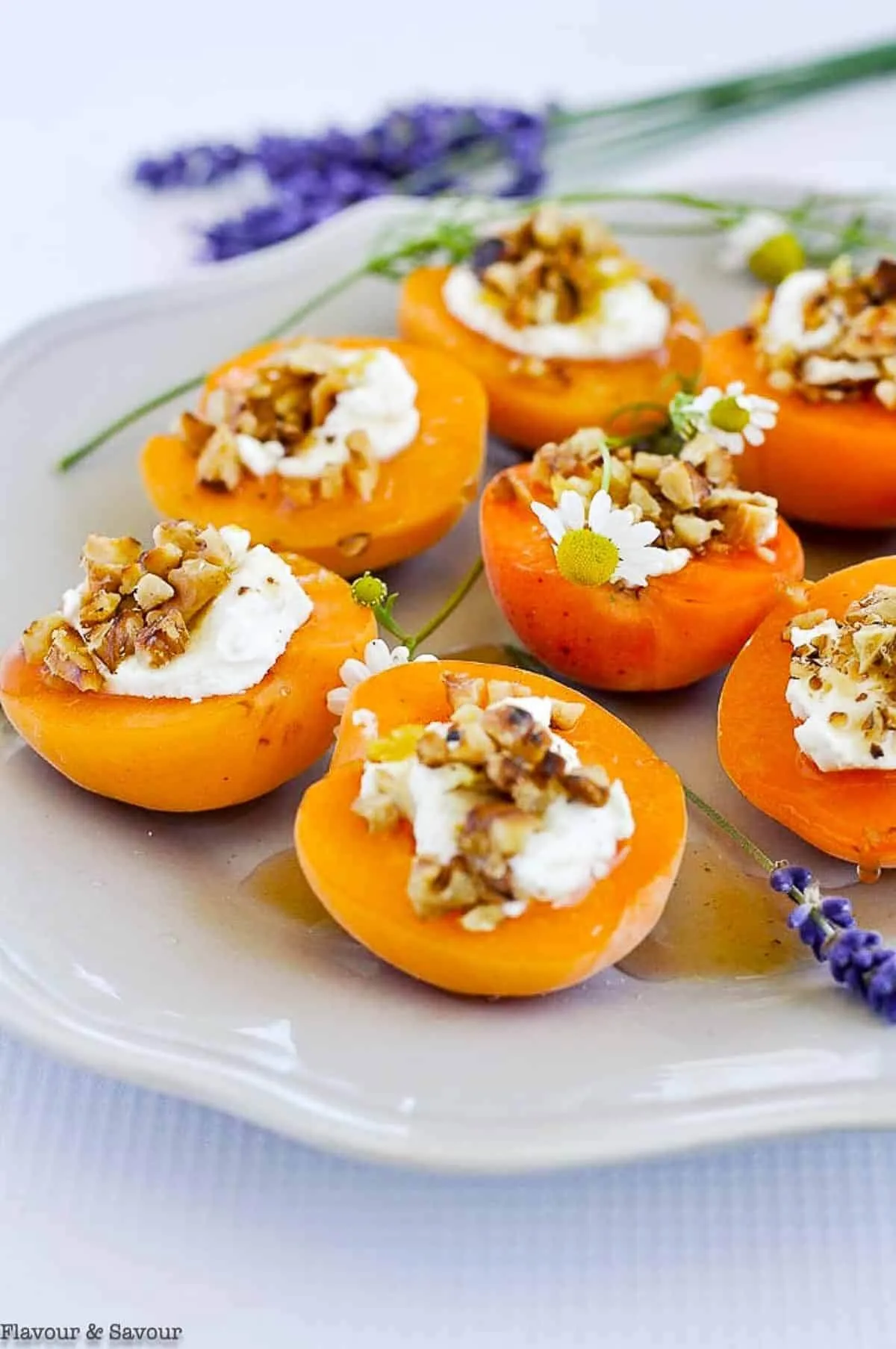 Honey-Drizzled Apricots for no-bake Memorial Day desserts