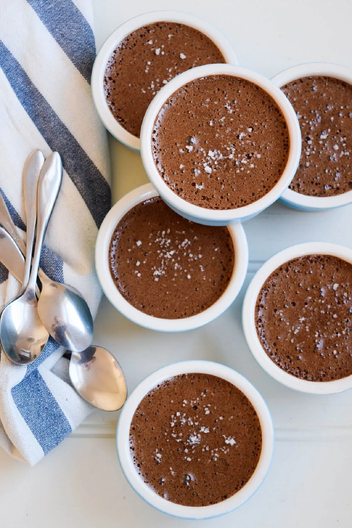 chilled chocolate mousse cups for for no-bake Memorial Day desserts